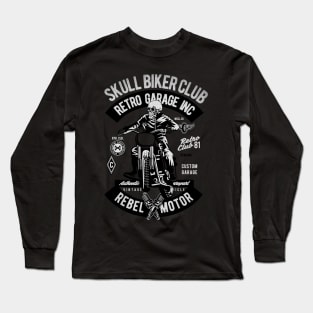 Skull Biker Club Long Sleeve T-Shirt